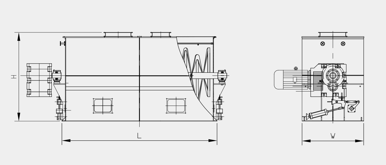 ribbon mixer drawing